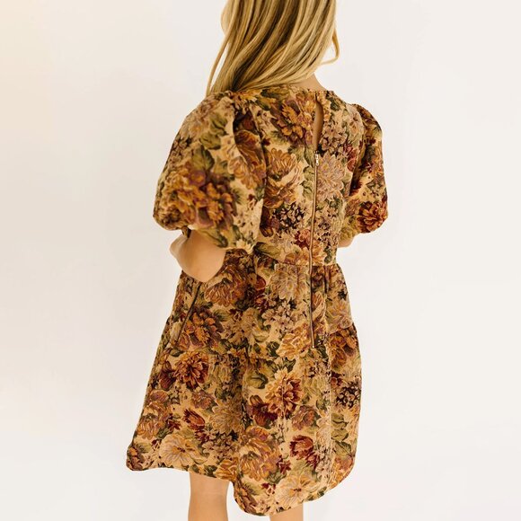 NEW Sofie The Label Darcy Tapestry Puff Sleeve Mini Dress NEW WITH TAGS - Picture 5 of 12